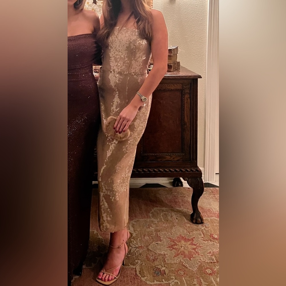 16ARLINGTON NUDE SEQUIN DRESS
